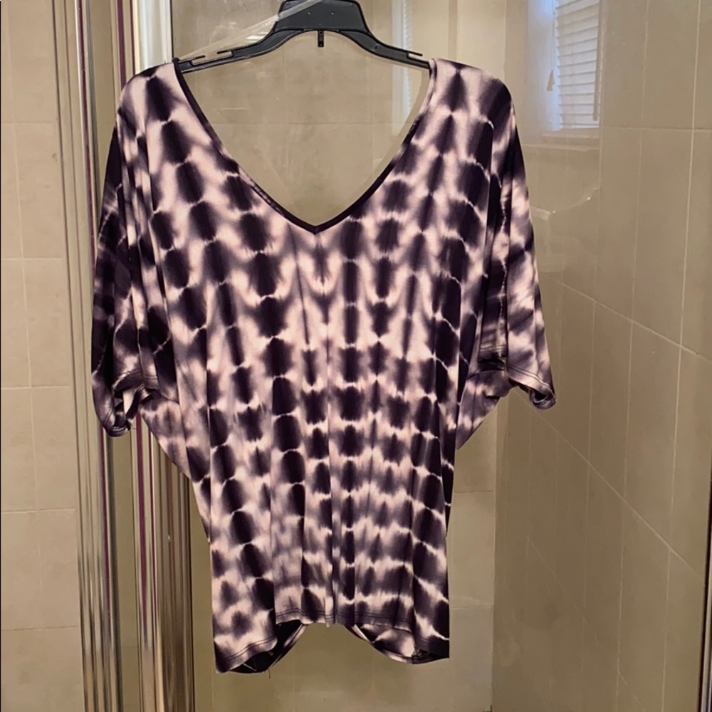 Purple and black shirt